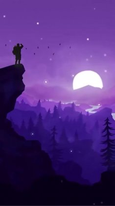 firewatch (purple night) live wallpaper