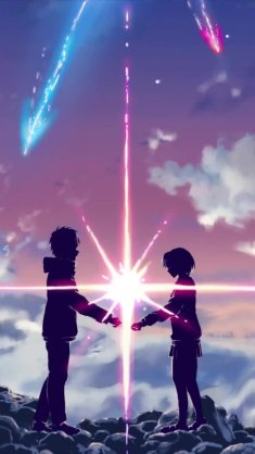 your name's aesthetic glow live wallpaper