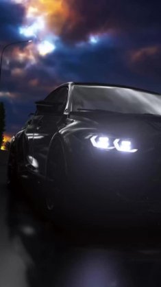 bmw m3 black at night live wallpaper