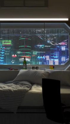 cyberpunk bedroom live wallpaper