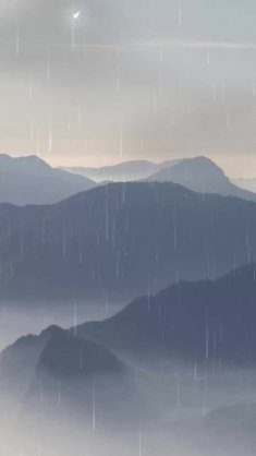 fog bound mountains live wallpaper