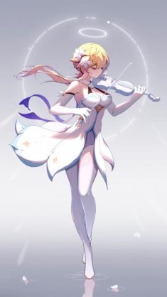 lumine playing violin (genshin impact) live wallpaper