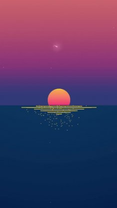 retro sunset live wallpaper