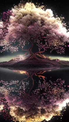 magic tree in darkness live wallpaper