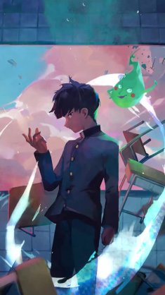 mob in classroom live wallpaper