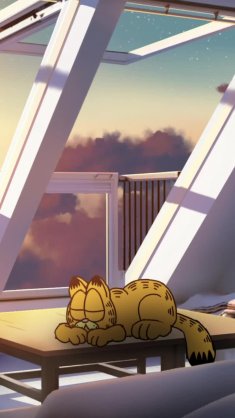 garfield sleeping live wallpaper