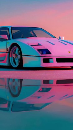 retro ferrari f40 live wallpaper