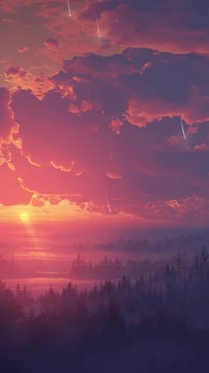 starry sunset live wallpaper