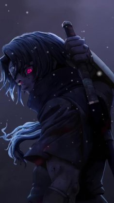 itachi uchiha with red sharingan eyes and sword live wallpaper