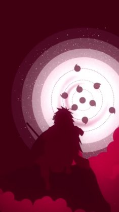 madara uchiha on red clouds live wallpaper