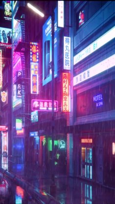 neon light city live wallpaper