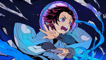 tanjiro kamado in his water style (kimetsu no yaiba) live wallpaper