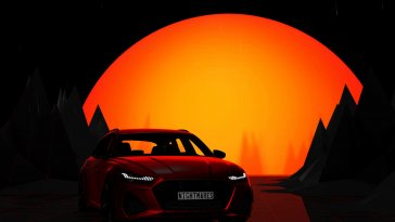 audi rs 7 sportback under the rain animated wallpaper