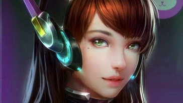 overwatch d.va: a closer look live wallpaper