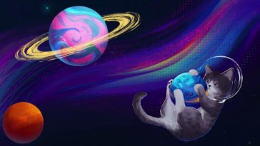 cat in space live wallpaper