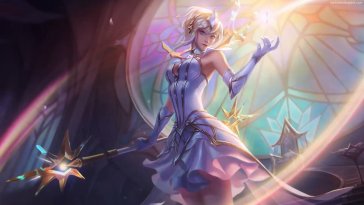 elementalist lux in majestic pose (league of legends) live wallpaper