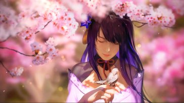 raiden's cherry blossom bliss live wallpaper