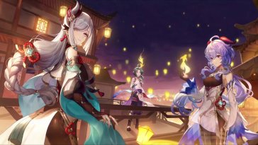 shenhe, xiao & ganyu animated wallpaper