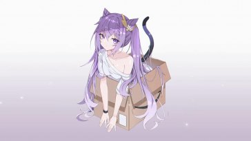 catgirl keqing live wallpaper