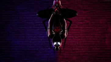 upside-down miles morales live wallpaper