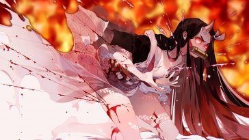 nezuko kamado demon form live wallpaper