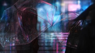 rainy anime girls live wallpaper