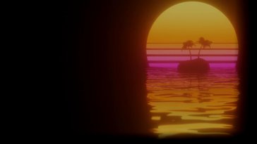 retrowave sunset live wallpaper