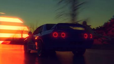 nissan gtr retrowave live wallpaper