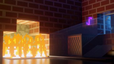 fireplace in minecraft live wallpaper