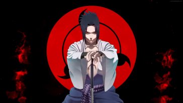 sasuke uchiha and sharingan backdrop live wallpaper