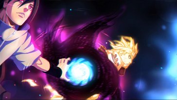 naruto with sasuke using amaterasu and rasen shuriken live wallpaper