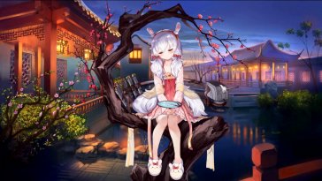 laffey white rabbit (azur lane) live wallpaper