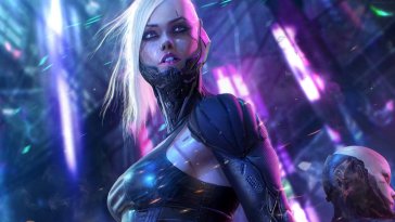 cyberpunk girl live wallpaper