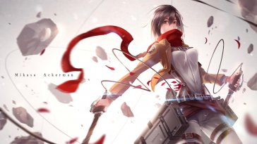 mikasa ackerman: titan slayer live wallpaper