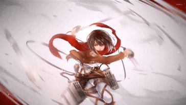 mikasa ackerman in attack on titan live wallpaper