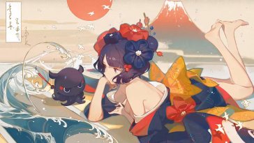 katsushika hokusai (fate/grand order) live wallpaper