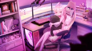 cute streamer room live wallpaper