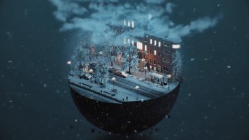 city snow globe live wallpaper