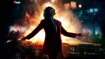 joker near fire live wallpaper