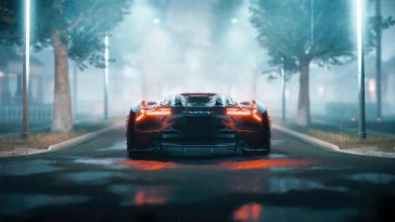 lamborghini terzo millennio in a rain shadow live wallpaper