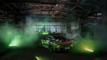 green porsche 911 techart gt3 live wallpaper