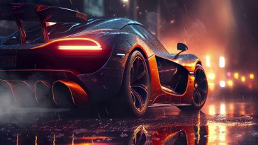 mclaren p1 in the rain live wallpaper