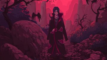 pixel art itachi uchiha live wallpaper