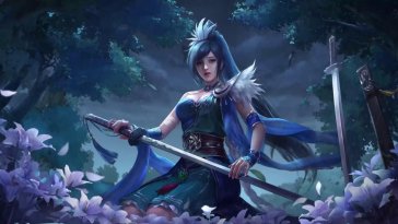 azure woman warrior live wallpaper