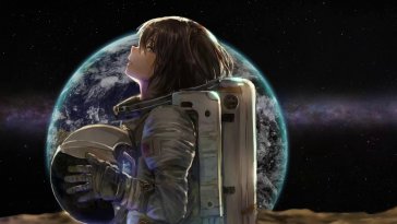 anime girl astronaut live wallpaper