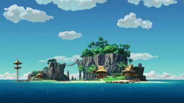 cartoon tropical island live wallpaper