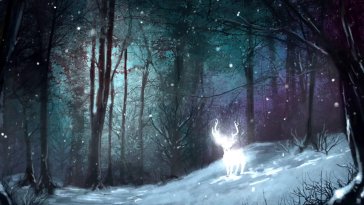 mythical deer live wallpaper