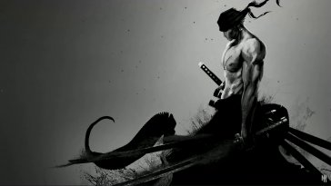 black and white zoro live wallpaper