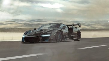 speeding black mclaren senna live wallpaper