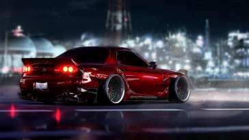 red mazda rx7 live wallpaper